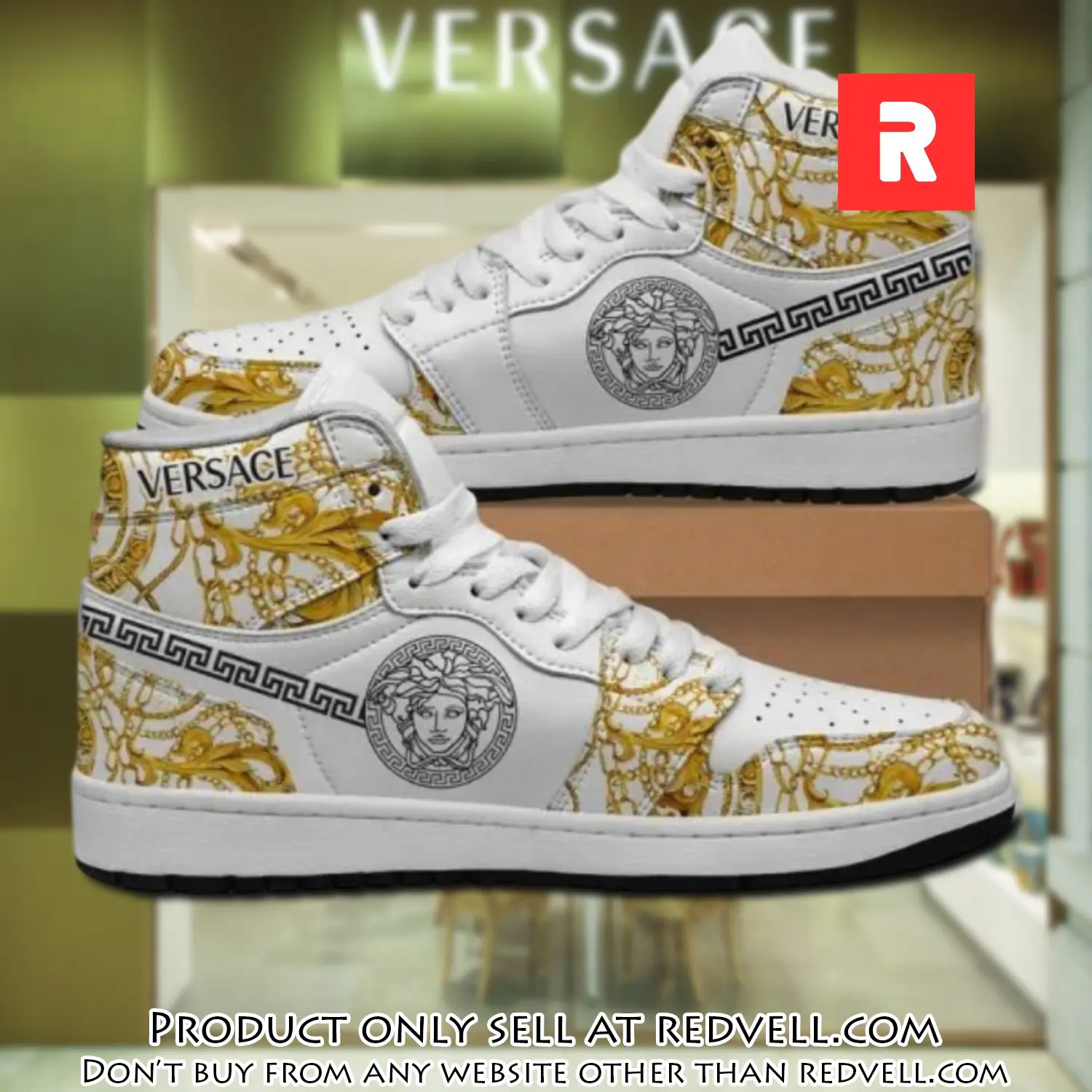 Gianni versace white high air jordan sneakers shoes hot  gifts unisex rv3453608